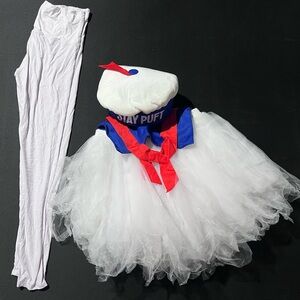 White and Blue Tutu Costume Set